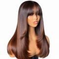 Chocolate bang wig